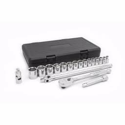 GEARWRENCH 19-Piece 1/2 in. Drive SAE Socket Set with 84-Tooth Ratchet thumbnail 1