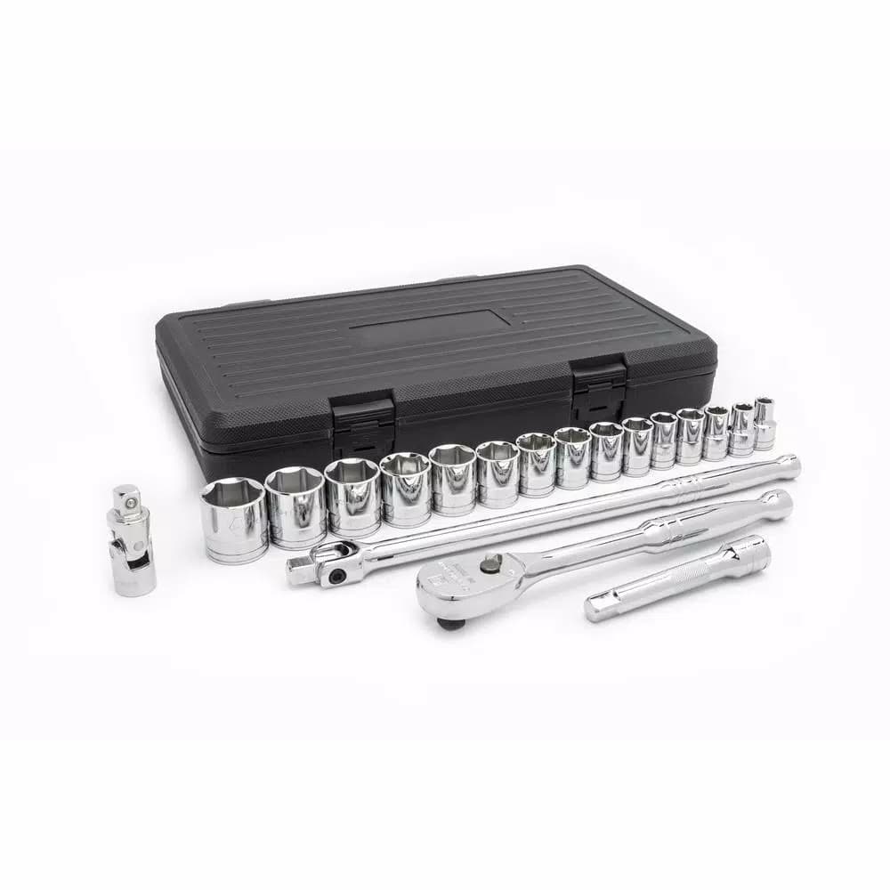 GEARWRENCH 19-Piece 1/2 in. Drive SAE Socket Set with 84-Tooth Ratchet