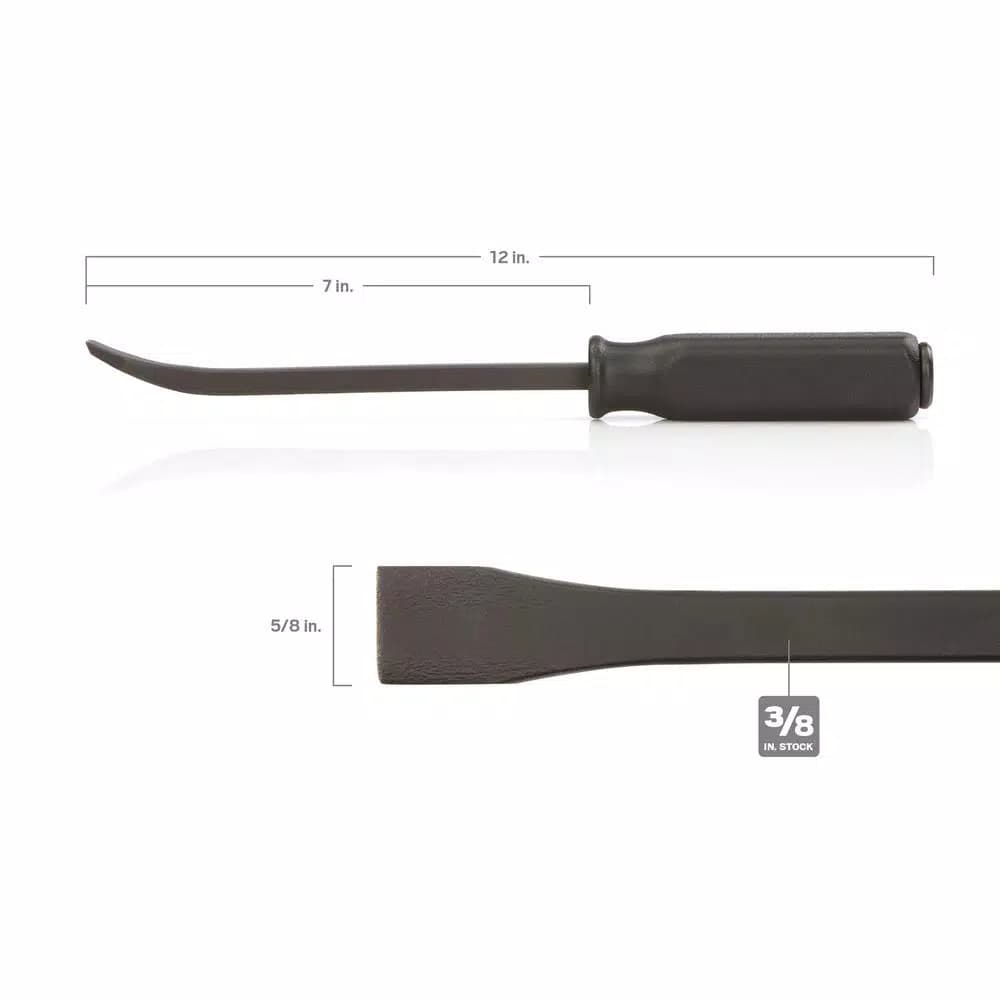 TEKTON 12 in. Angled Tip Pry Bar with Steel Striking Cap