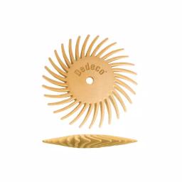 Dedeco Sunburst 7/8 in. Knife-Edge Radial Discs, 1/16 in. Extra-Fine 6 Mic Arbor Rotary Polishing Tool, 48-Pack thumbnail 1