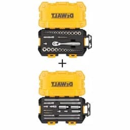 DEWALT 49-Piece 1/4 in. and 3/8 in. Drive Ratchet & Socket Set with Bonus 15-Piece Accessory Set thumbnail 1