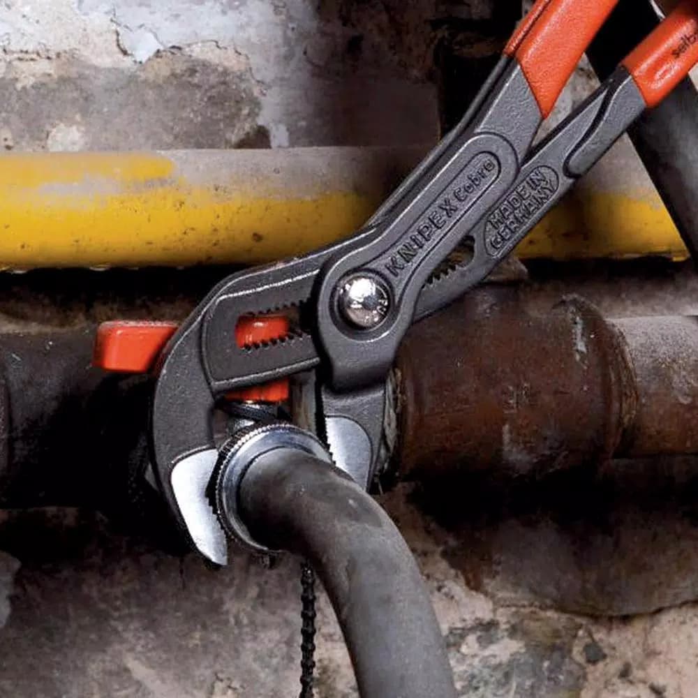 KNIPEX Forged Steel Cobra Pliers Set, 2-Piece, 61 HRC Induction-Hardened Teeth