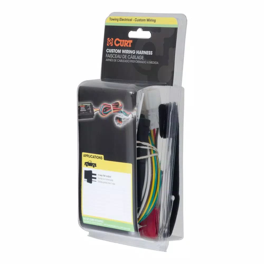 CURT Custom Vehicle-Trailer Wiring Harness, 4-Way Flat Output for Kia Forte & Koup