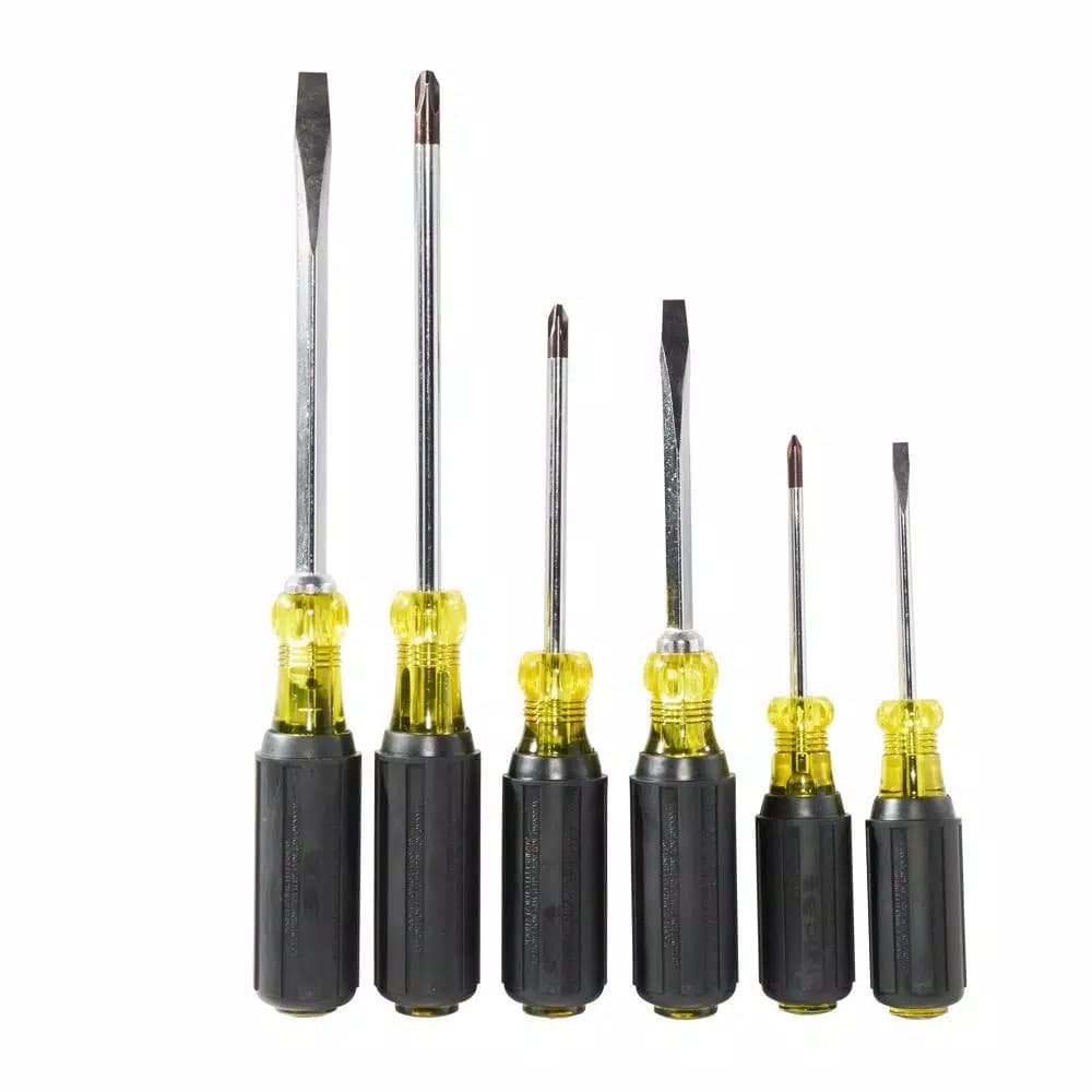 Klein Tools 6-Piece Assorted Screwdriver Set with Cushion Grip Handles