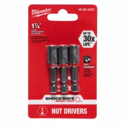 Milwaukee SHOCKWAVE 1/4 in. x 1-7/8 in. Magnetic Nut Driver Bits, 3-Pack thumbnail 2