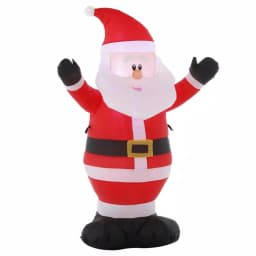 Home Accents Holiday 3.5 ft. Pre-Lit Airblown Inflatable Santa Holiday Decor thumbnail 10