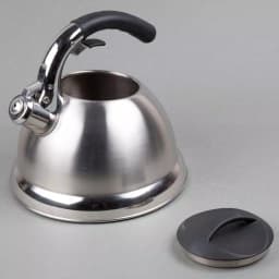 Creative Home Avalon 12-Cup Stainless Steel Whistling Tea Kettle with Lever Pour System, Silver thumbnail 3