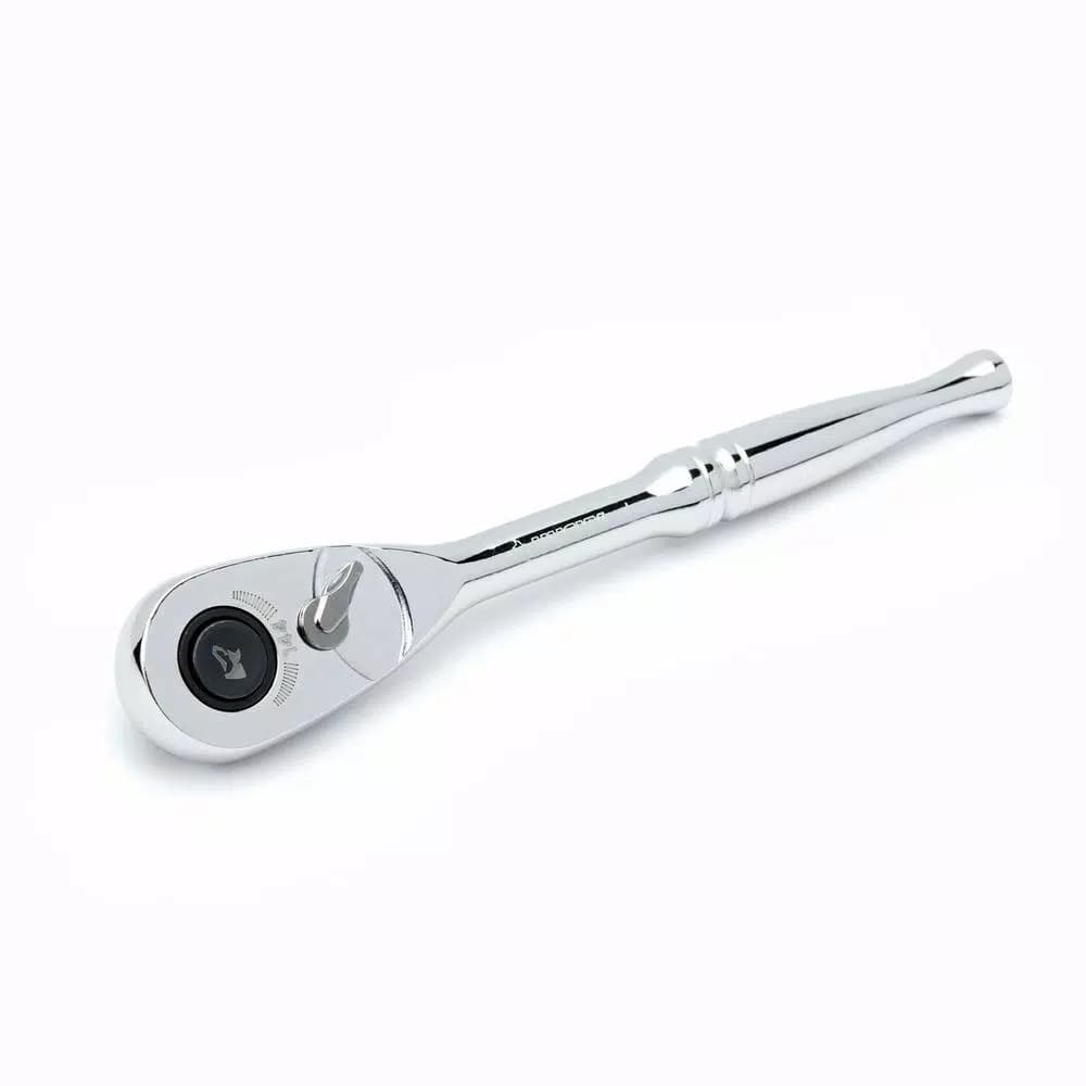 Husky 1/4 in. Drive 144-Tooth Pro Ratchet, Low Profile Teardrop Head
