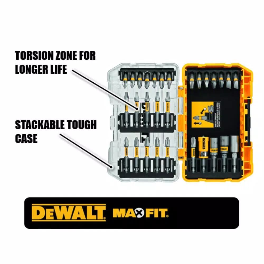 DEWALT MAXFIT 30-Piece Screwdriver Bit Set with Magnetic Sleeve for Impact Drivers