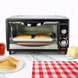 Ovente 800W Electric Toaster Oven, 10L Compact Oven with 3 Cooking Modes and 30-Min Timer, Black thumbnail 5