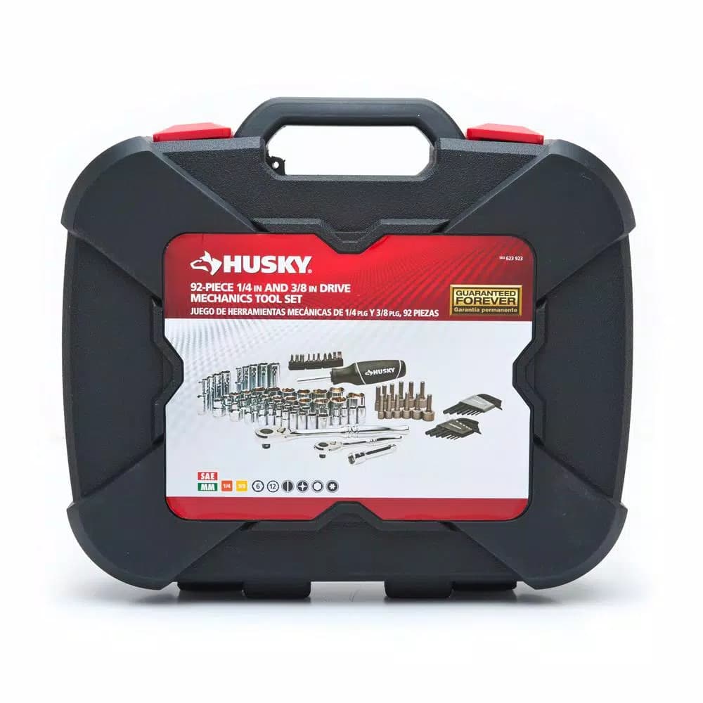 Husky 103-Piece Mechanics Tool Set with 11-Piece 3/8 in. Drive Pass-Thru Starter Set