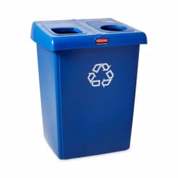 Rubbermaid Commercial Products 46 Gal. 2-Stream Glutton Recycling Station - High-Capacity Indoor/Outdoor Recycling Bin thumbnail 2