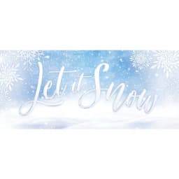 My Door Decor 7 ft. x 16 ft. Let It Snow Christmas Garage Door Banner Mural thumbnail 1