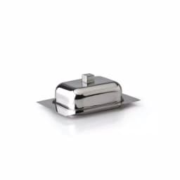 BergHOFF Cubo 18/10 Stainless Steel Butter Dish - Modern Polished Mirror Finish thumbnail 1