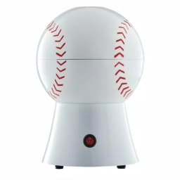 Brentwood Baseball Themed Hot Air Popcorn Maker, 2 oz. White Countertop Popper thumbnail 1