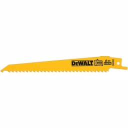 DEWALT 6 in. 6 TPI Bi-Metal Taper Back Reciprocating Saw Blade, 5-Pack thumbnail 4