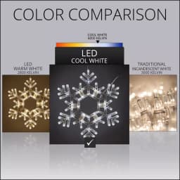 Kringle Traditions 20 in. 70-Light Cool White Twinkle LED Folding Snowflake Decoration thumbnail 5