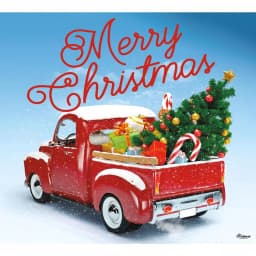 My Door Decor 7 ft. x 8 ft. Red Truck Christmas Garage Door Mural Banner thumbnail 1