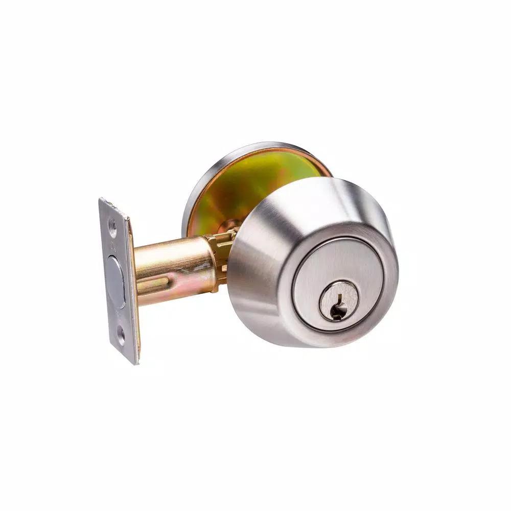 Taco Stainless Steel Cylindrical Entry Knob and Deadbolt Combo, Weiser Keyway, Grade 3