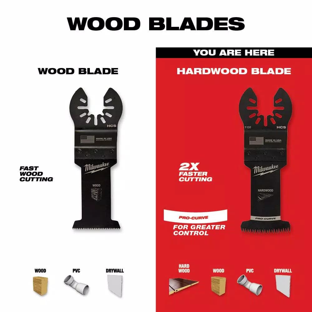 Milwaukee 1-3/8 in. High Carbon Steel Japanese Tooth Oscillating Multi-Tool Blade 3-Pack