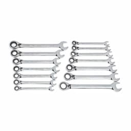 GearWrench 14-Piece 12-Point SAE/Metric Reversible Ratcheting Combination Wrench Set thumbnail 1