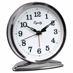 Equity by La Crosse 5.50 in. Round Chrome Wind-Up Bell Alarm Clock with Luminous Hands thumbnail 4