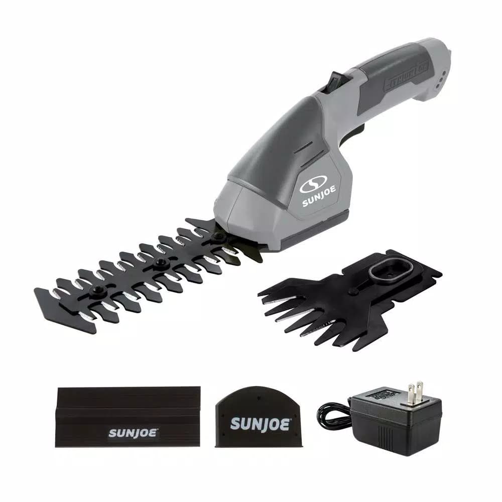 Sun Joe HJ604C 2-in-1 Cordless 7.2V Grass Shear and Hedge Trimmer, Gray