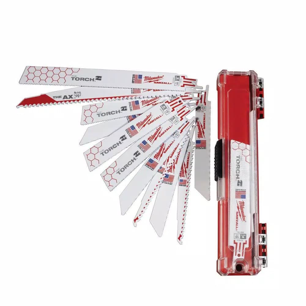 Milwaukee SAWZALL 13-Piece Bi-Metal Reciprocating Saw Blade Set for Wood and Metal Demolition