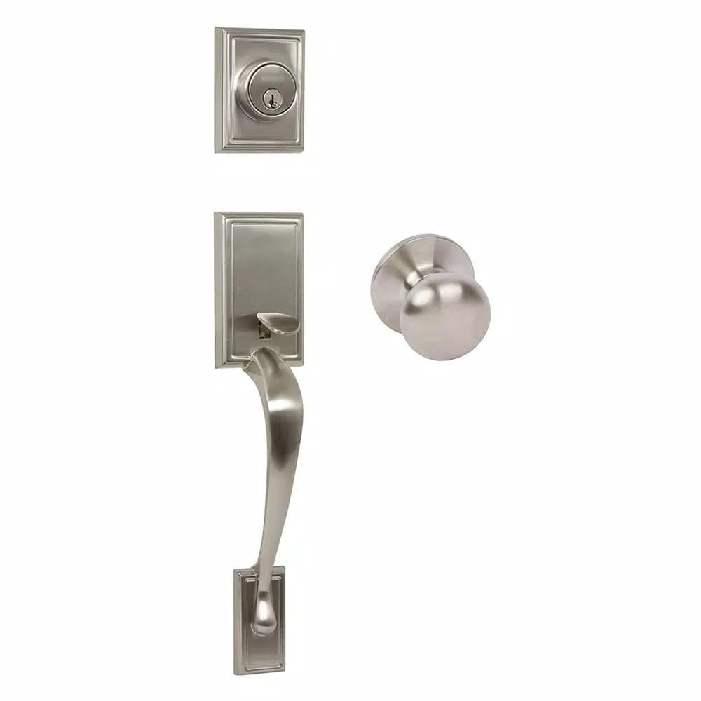 Delaney Kellington Delaney Satin Nickel Double Cylinder Deadbolt Entry Door Handleset