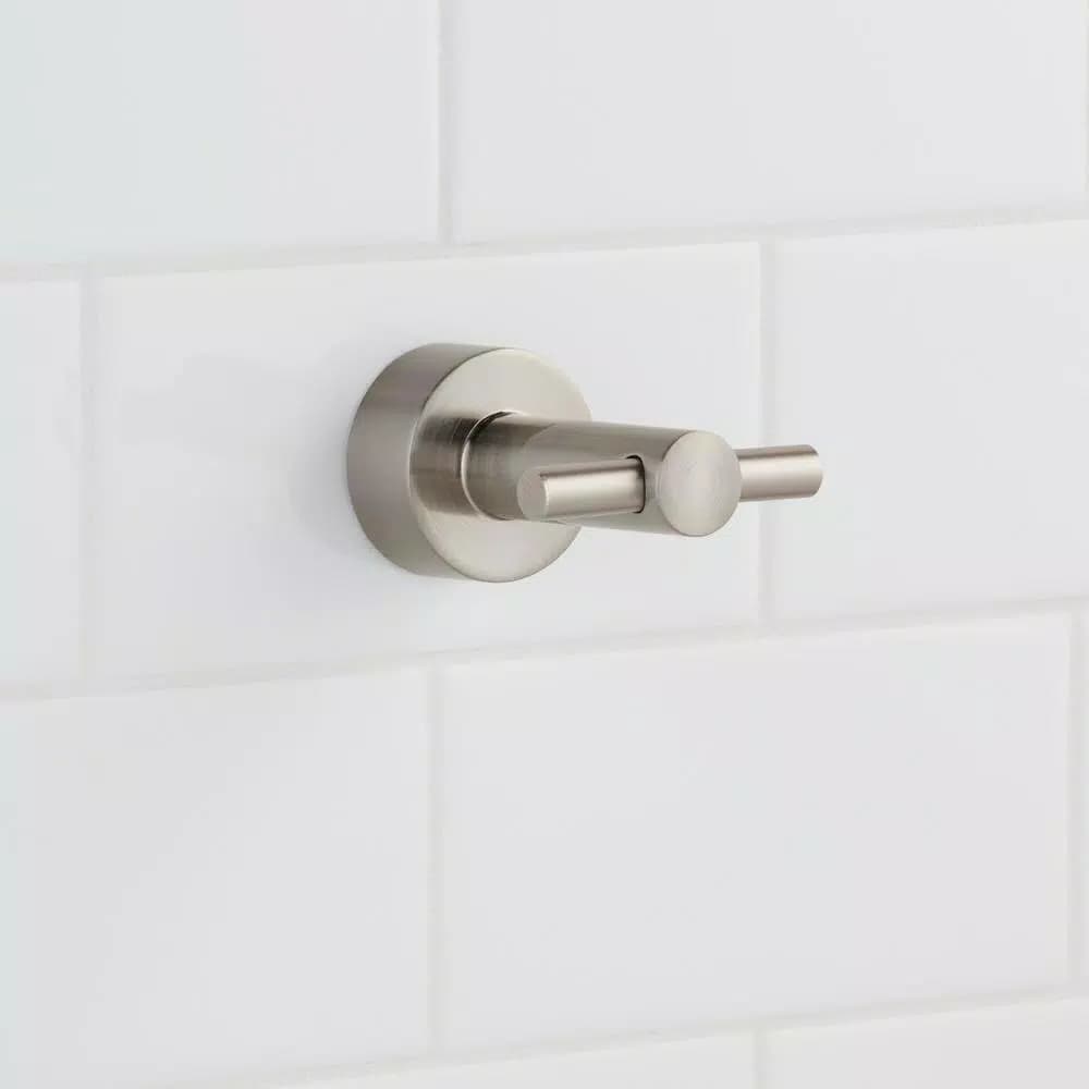 Glacier Bay Innburg Double Robe Hook, Brushed Nickel