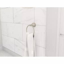 Symmons Allura Towel Ring in Satin Nickel Finish thumbnail 2