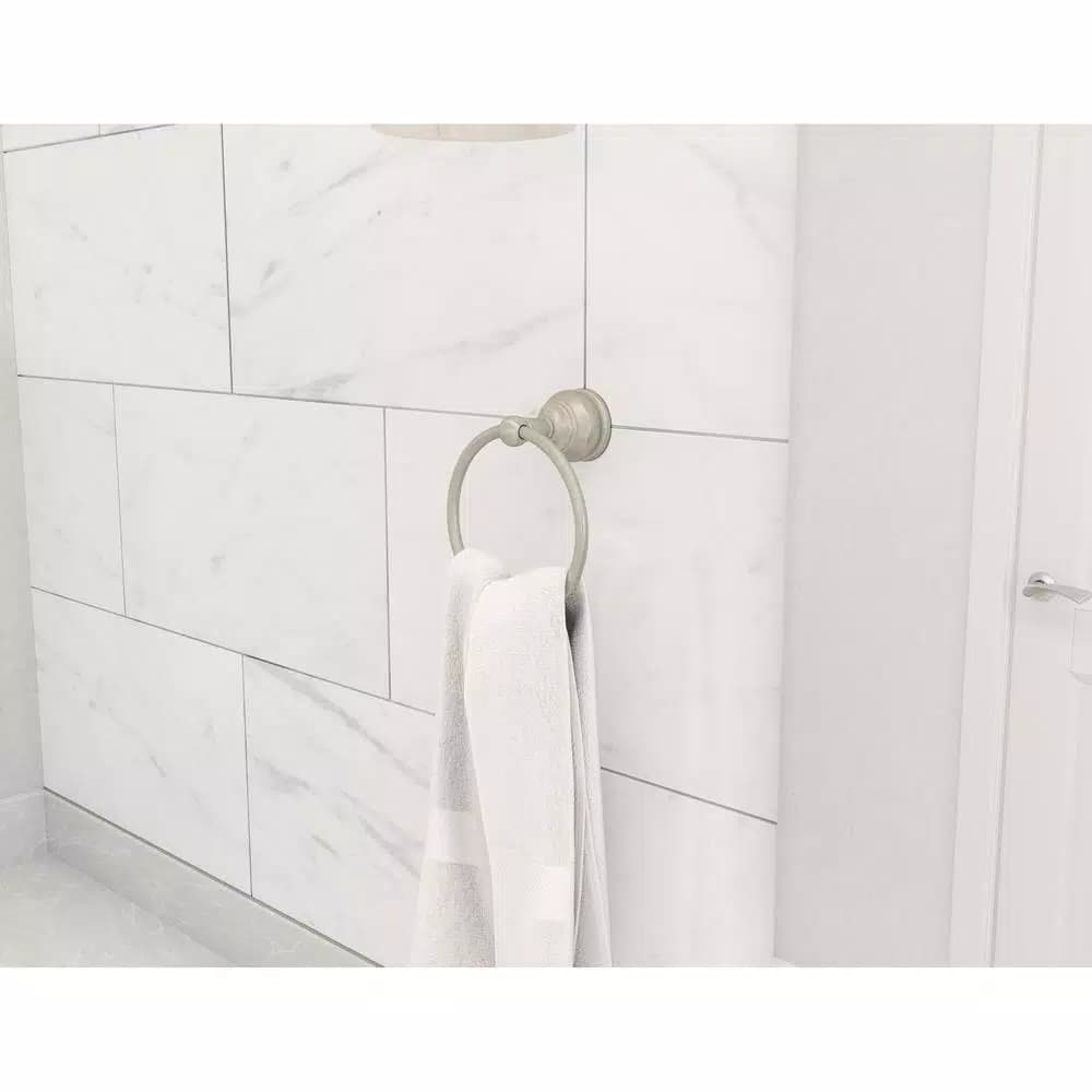 Symmons Allura Towel Ring in Satin Nickel Finish
