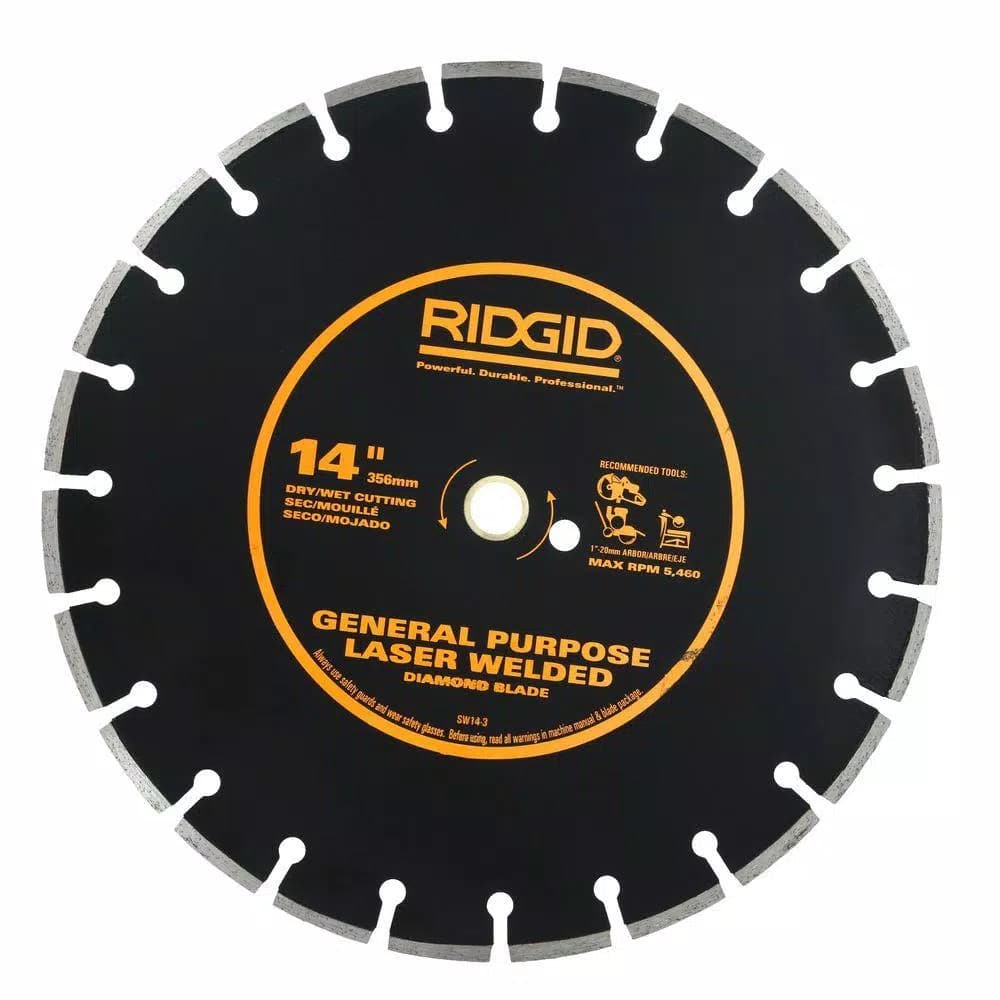 RIDGID 14 in. General Purpose Diamond Blade, 3-Pack