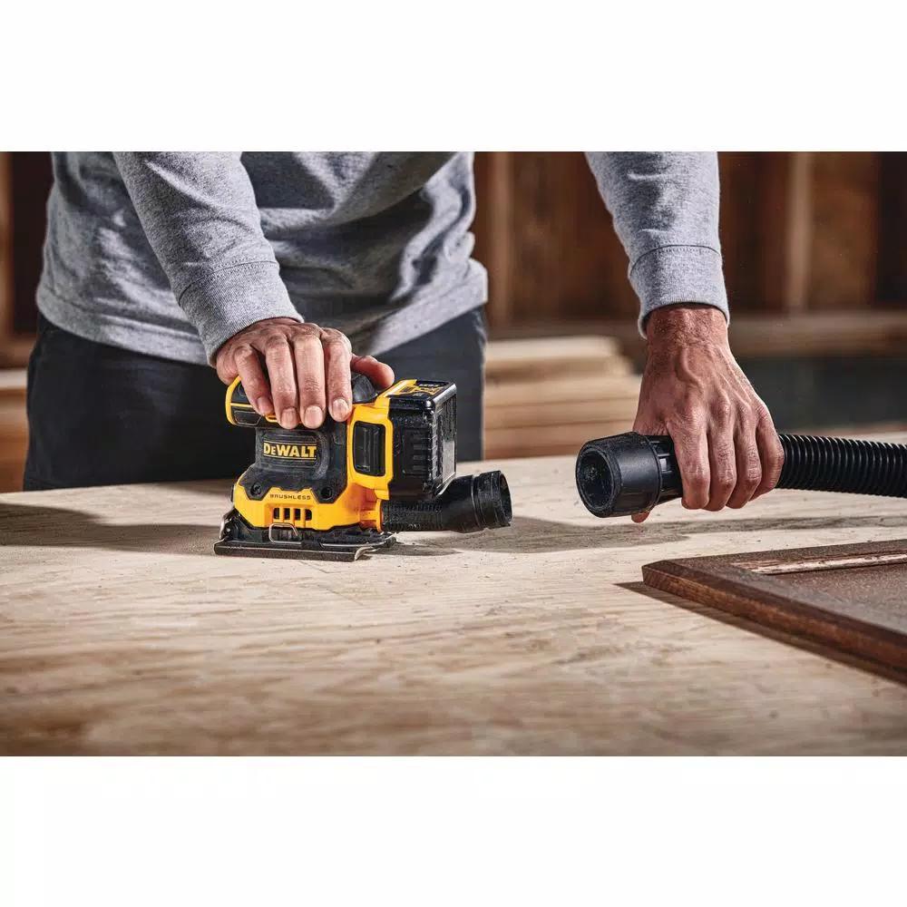 DEWALT 20V MAX XR Brushless 1/4 Sheet Variable Speed Cordless Sander Kit with 5.0Ah Battery & Charger