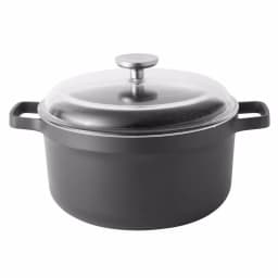 BergHOFF GEM 5.2 qt. Cast Aluminum Nonstick Stock Pot with Glass Lid, Black thumbnail 1