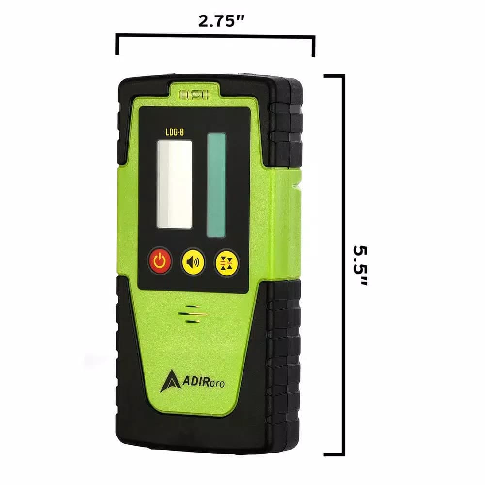 AdirPro LDG-8 Green Beam Universal Laser Detector with Mounting Bracket
