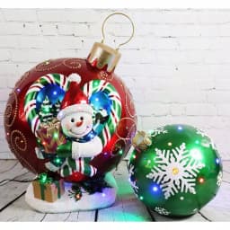 Fraser Hill Farm 1.5 ft. 24-Light LED Jeweled Ball Ornament with Snowflake Design thumbnail 3