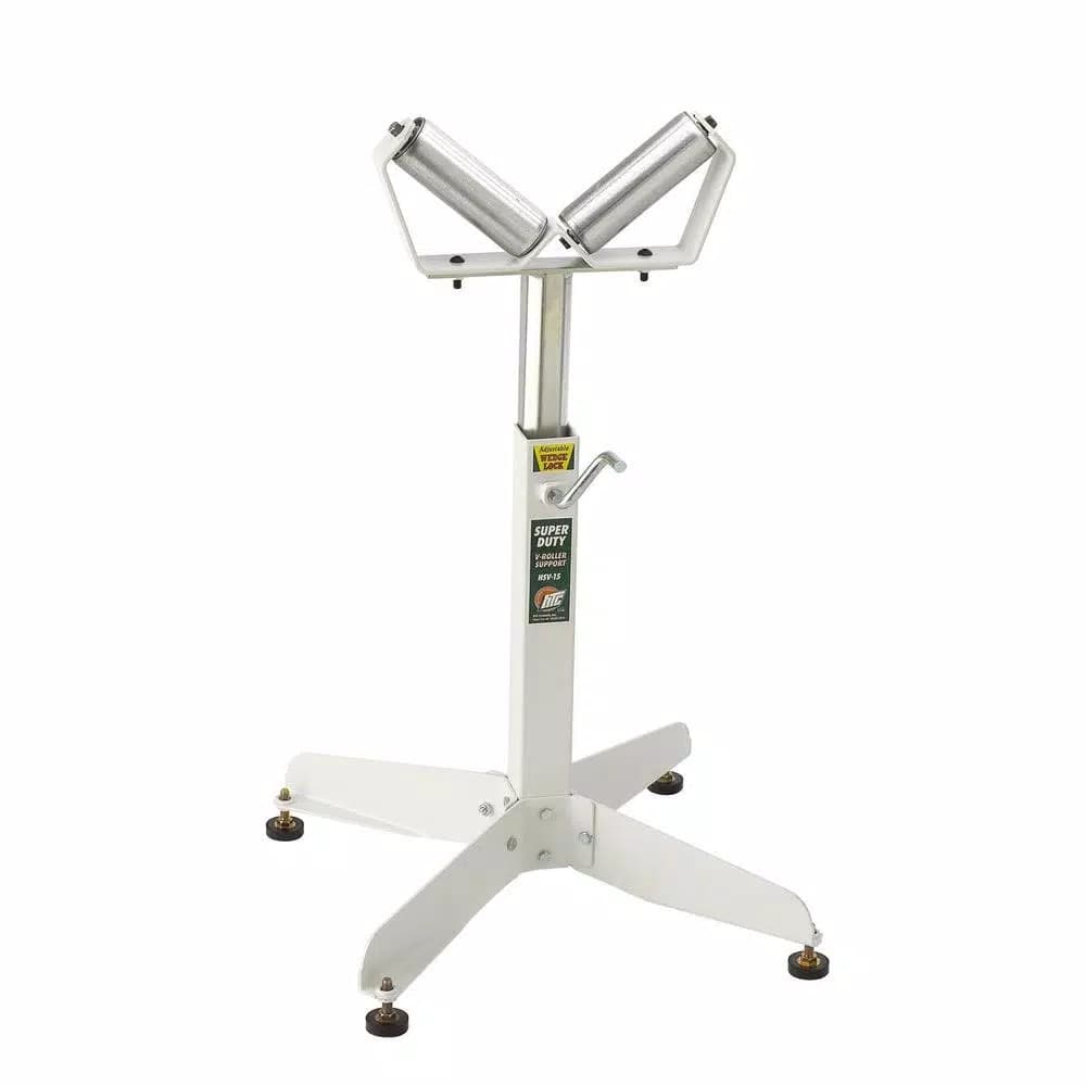HTC Heavy Duty 22 in. x 32 in. Adjustable V-Roller Pipe Stand, 500 lbs. Capacity