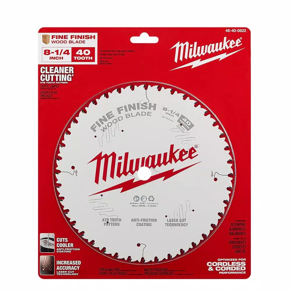 Milwaukee 8-1/4 in. 40-Tooth Fine Finish Circular Saw Blade