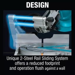 Makita 12 in. 15 Amp Dual-Bevel Sliding Compound Miter Saw with Laser and Folding Stand thumbnail 9