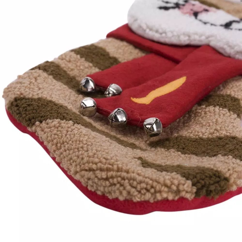 Glitzhome 22 in. 3D Cat Hooked Christmas Stockings, 2-Pack