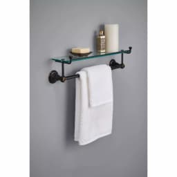Delta Porter 18 in. Towel Bar with Glass Shelf, Oil Rubbed Bronze thumbnail 2