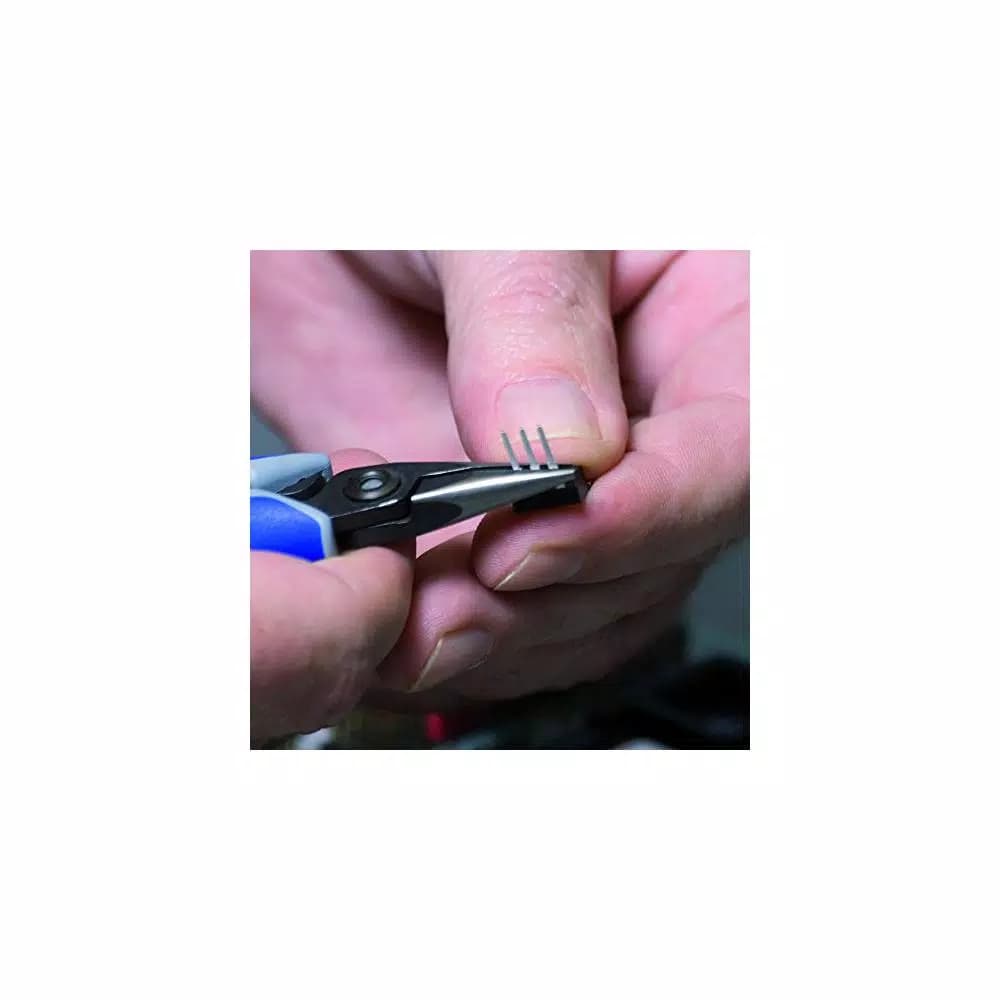 KNIPEX 5-1/4 in. Precision Electronics Pliers with Half Round Tips and ESD Handles