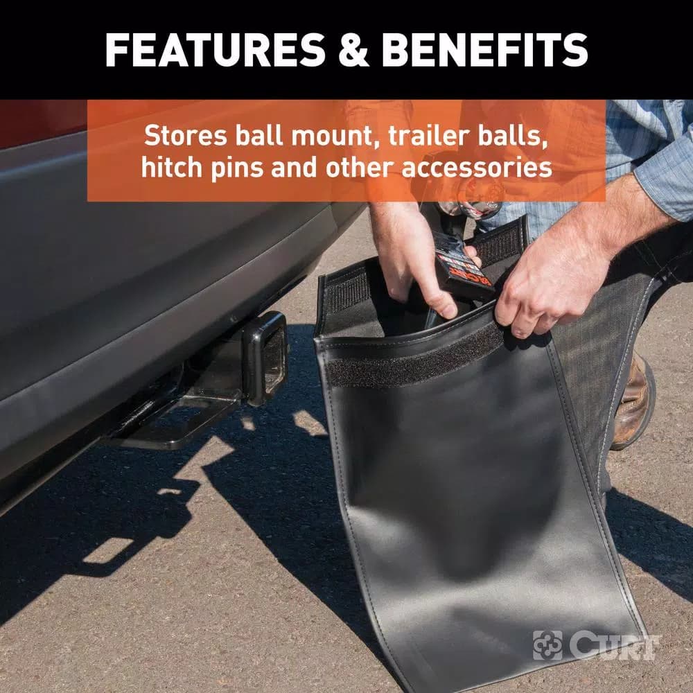 CURT Tow Pouch for Ball Mounts and Trailer Accessories, 17.5" x 11.5"
