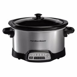 Hamilton Beach 4 Qt. Stainless Steel Programmable Slow Cooker with Built-In Timer thumbnail 1