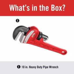RIDGID 10 in. Heavy-Duty Straight Pipe Wrench, Ductile-Iron with I-Beam Handle thumbnail 2