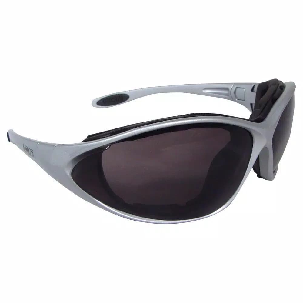 DEWALT Framework Smoke Lens Safety Glasses with Foam Shield and Elastic Head Strap