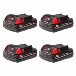 Milwaukee M18 18V Lithium-Ion 1.5Ah Compact Battery Pack, 4-Pack thumbnail 1