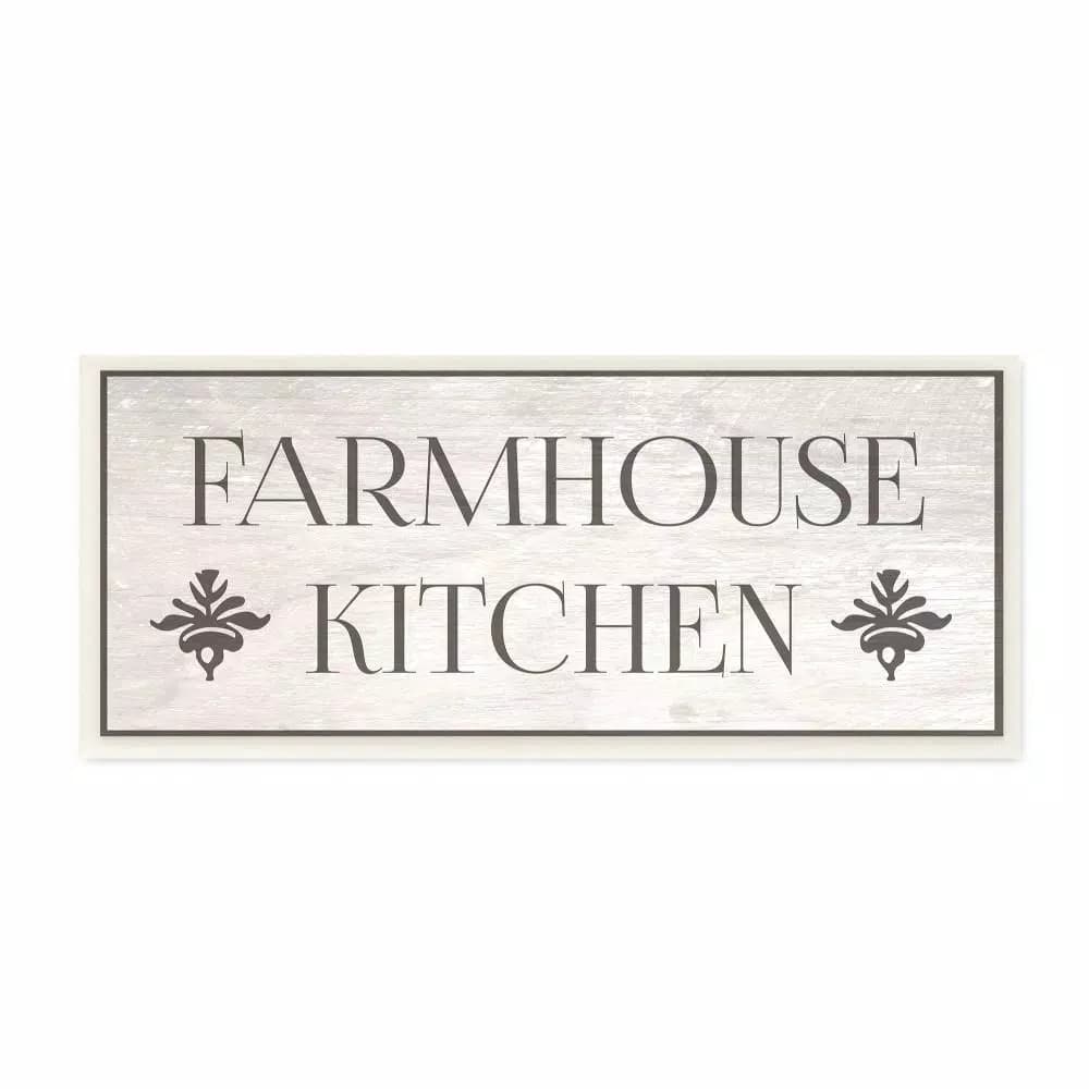 Stupell Industries Farmhouse Kitchen Typography Wood Wall Art, 7 in. x 17 in.