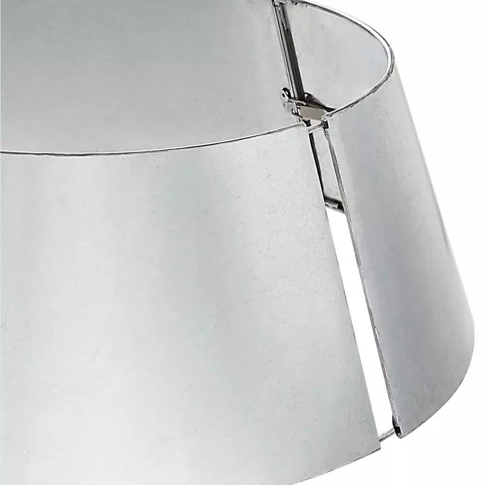 Home Accents Holiday 27 in. Galvanized Steel Christmas Tree Collar, Silver Metal Tree Stand Cover